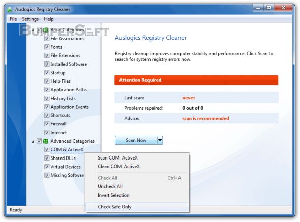 Auslogics Registry Cleaner Screenshot