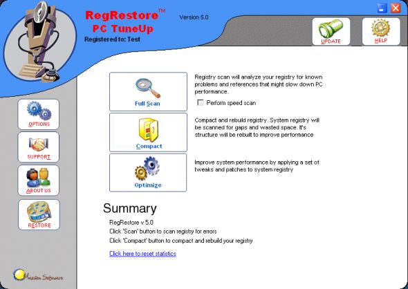 Registry Restore Screenshot