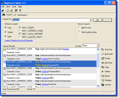 Registry Crawler Screenshot