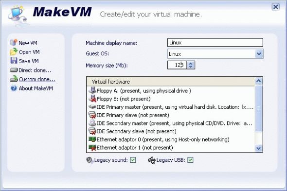MakeVM Screenshot
