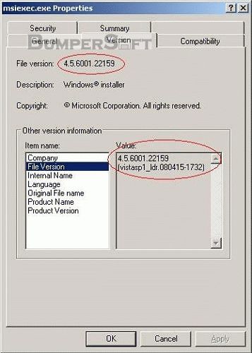 Windows Installer 4.5 Redistributable Screenshot