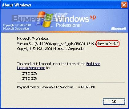 Windows XP Service Pack 2 Network Installation Package Screenshot