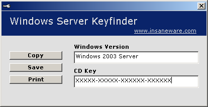 Server Keyfinder Screenshot