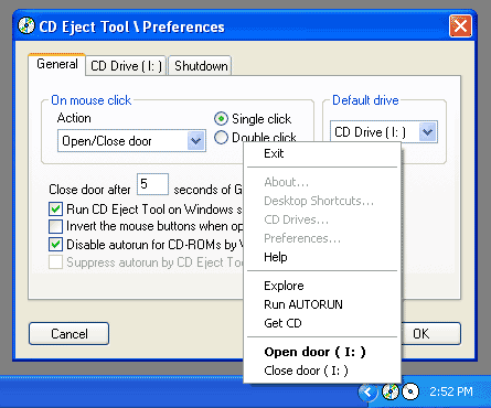 CD Eject Tool Screenshot