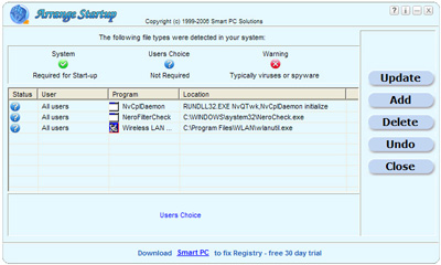 Arrange Startup Screenshot