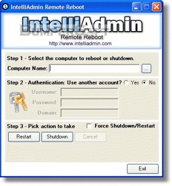 IntelliAdmin Remote Reboot Screenshot