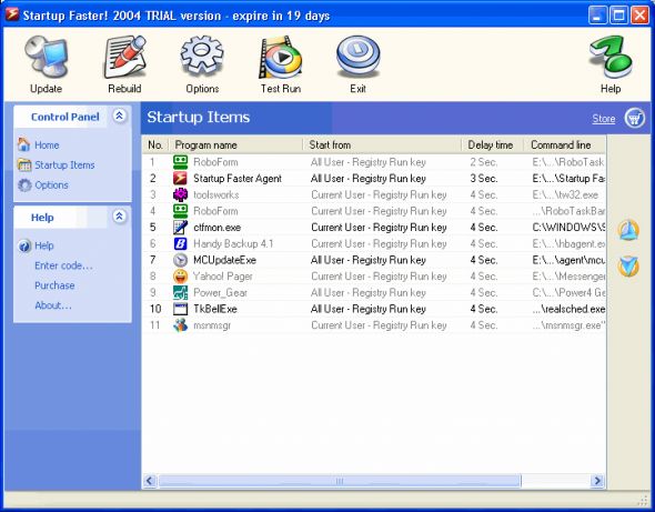 Startup Faster! 2004 Screenshot