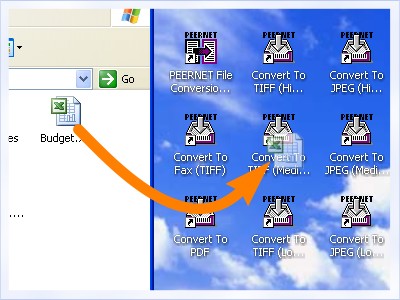 PEERNET File Conversion Center Screenshot