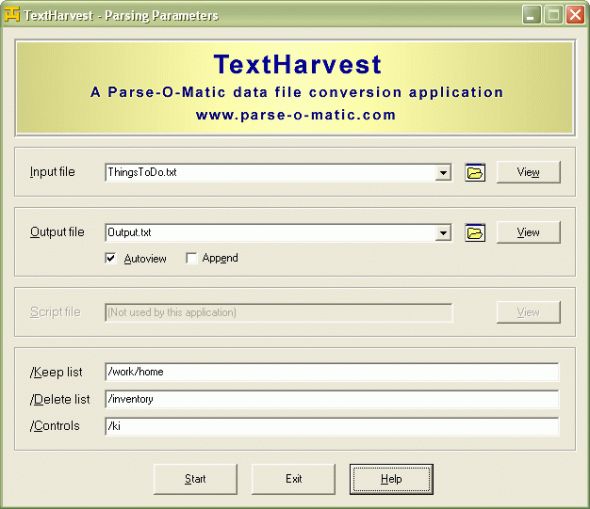TextHarvest Screenshot