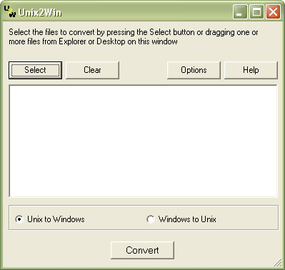 Unix2Win Screenshot