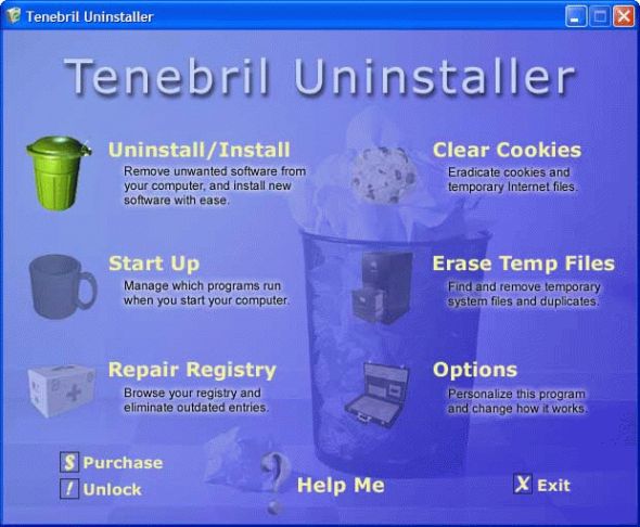 Tenebril Uninstaller Screenshot
