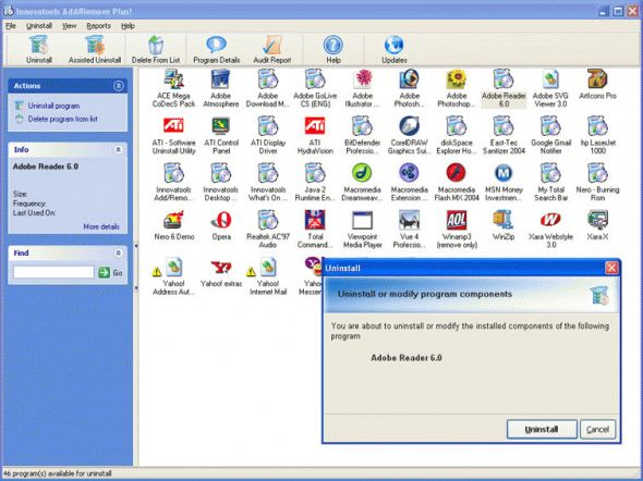 Innovatools Add/Remove Plus! 2006 Screenshot