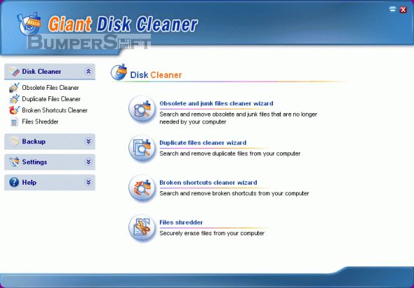 Giant Disk Cleaner Screenshot
