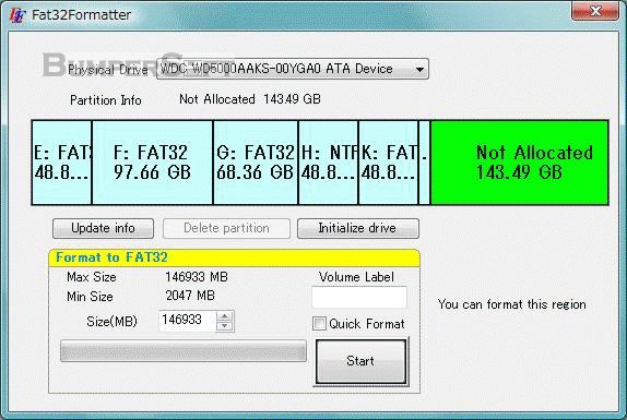 Fat32Formatter Screenshot