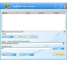 Magic 3GP Video Converter Screenshot