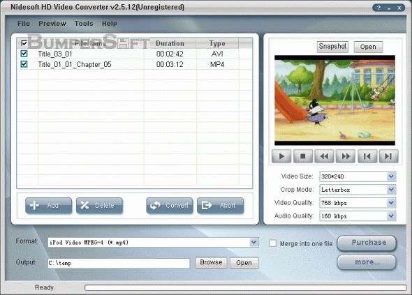Nidesoft HD Video Converter Screenshot