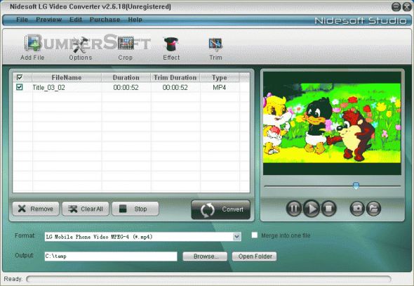 Nidesoft LG Video Converter Screenshot