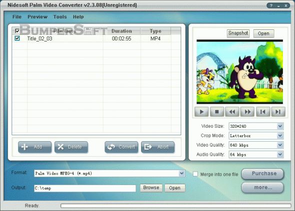Nidesoft Palm Video Converter Screenshot
