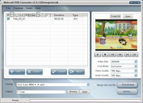 Nidesoft VOB Converter Screenshot