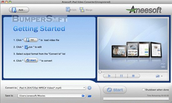 Aneesoft iPad Converter Suite for Mac Screenshot