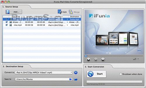 iFunia iPadConverter Suite for Mac Screenshot