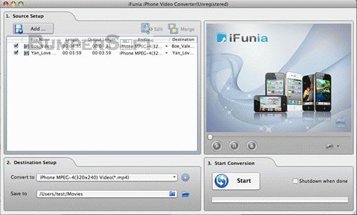 iFunia iPhoneConverter Suite for Mac Screenshot