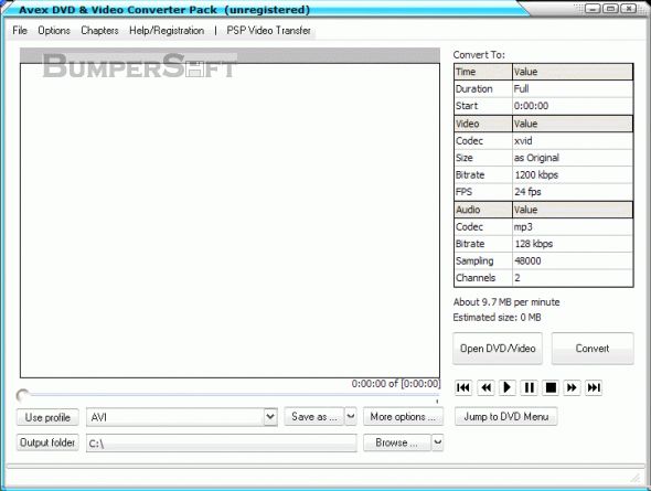 Avex DVD and Video Converter Pack Screenshot