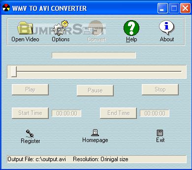 WMV to AVI Converter Screenshot