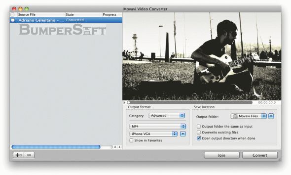 Movavi Video Converter for Mac Screenshot