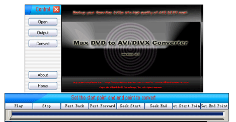 Max DVD to AVI Converter Screenshot