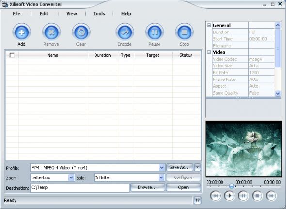Xilisoft Video Converter Screenshot