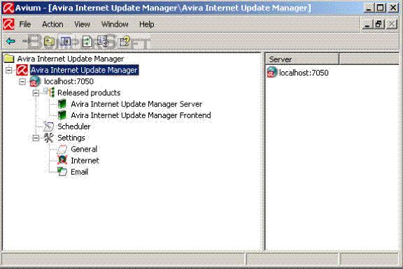 Avira Internet Update Manager Screenshot