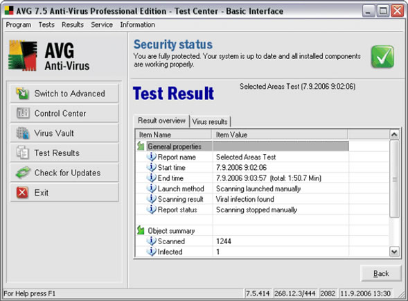 AVG Anti-Virus Business Edition Screenshot