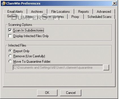 ClamWin Free Antivirus (ClamAV) Screenshot