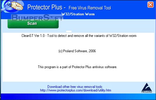 CleanST (Free Virus Removal Tool for W32/Stration Worm) Screenshot
