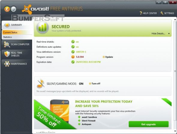 avast! Free Antivirus Screenshot