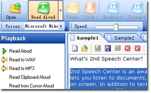 2nd Speech Center Screenshot