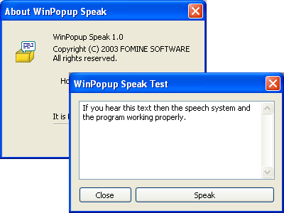 WinPopup Speak! Screenshot