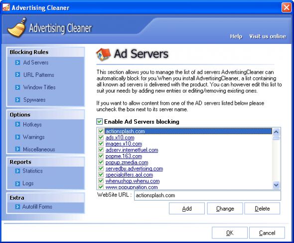 AdvertisingCleaner Screenshot