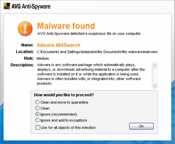 AVG Anti-Spyware Screenshot