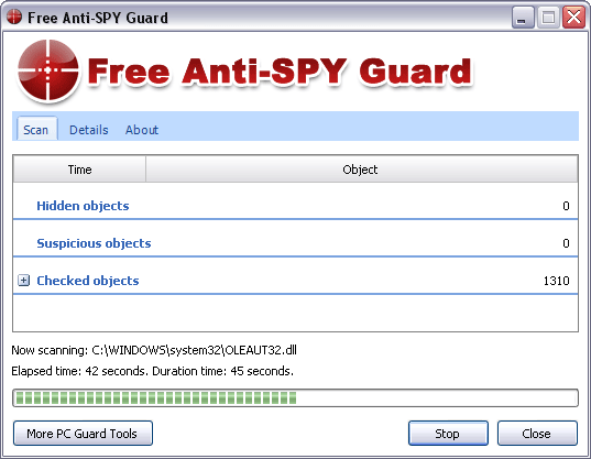 Free Anti-SPY Guard Screenshot