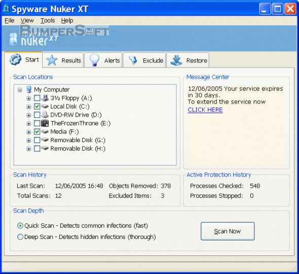 Spyware Nuker XT Screenshot