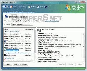 Windows Defender Screenshot