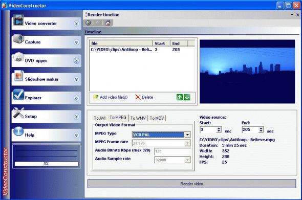 VideoConstructor Screenshot