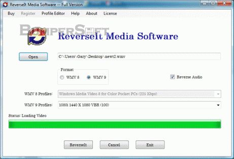 ReverseIt Media Software Screenshot