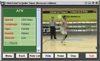 3webTotal TV & Radio Tuner Screenshot