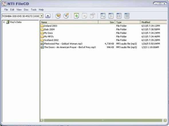 NTI FileCD Screenshot