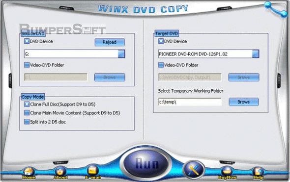 WinX DVD Copy Screenshot