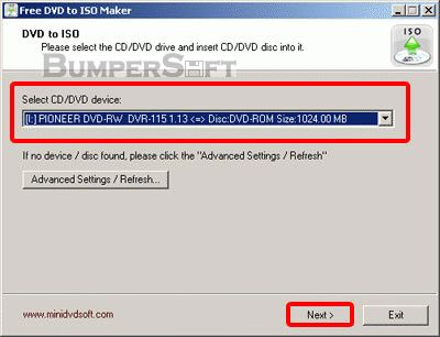 Free DVD to ISO Maker Screenshot