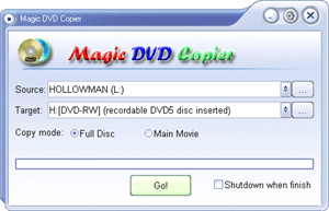 Magic DVD Copier Screenshot